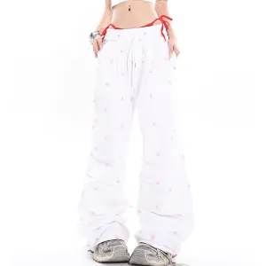Women's Butterfly Embroidered Sweatpants