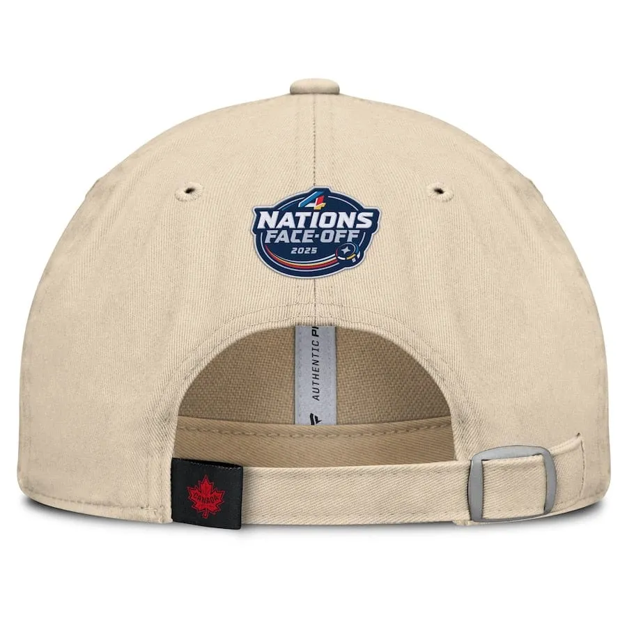 Women's Canada Fanatics Natural 2025 4 Nations Face-Off Adjustable Hat