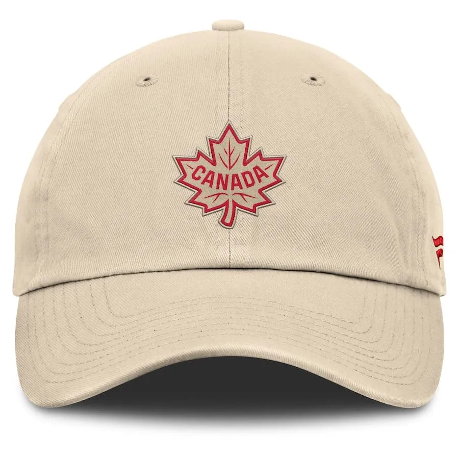 Women's Canada Fanatics Natural 2025 4 Nations Face-Off Adjustable Hat