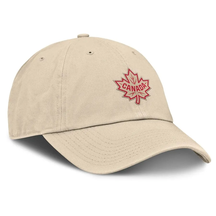 Women's Canada Fanatics Natural 2025 4 Nations Face-Off Adjustable Hat