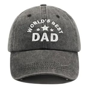 World Best Dad Baseball Vintage Washed Adjustable Hat