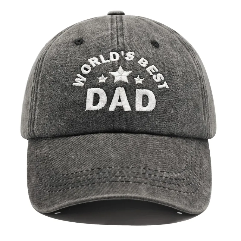 World Best Dad Baseball Vintage Washed Adjustable Hat