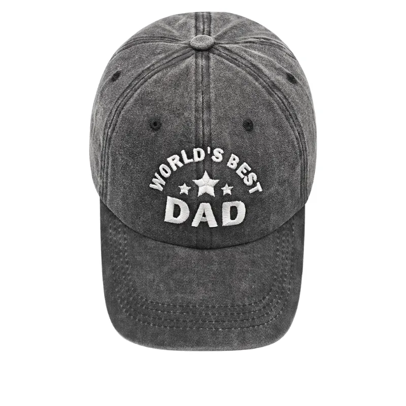World Best Dad Baseball Vintage Washed Adjustable Hat