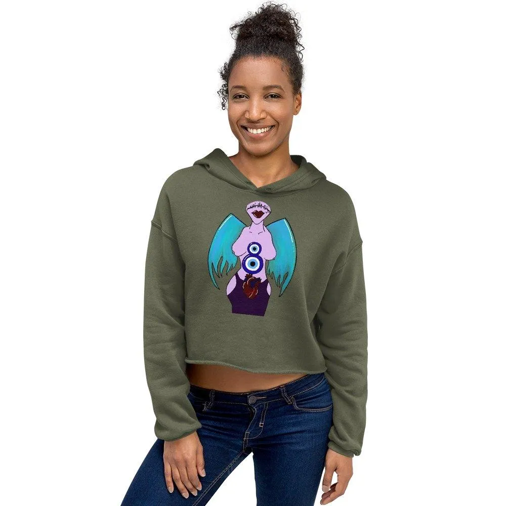 X Mal de Ojo Crop Hoodie