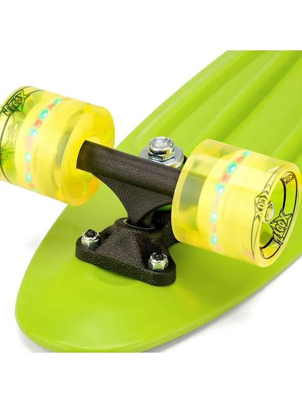 Xootz PP Skateboard LED 22" (Green/Yellow)