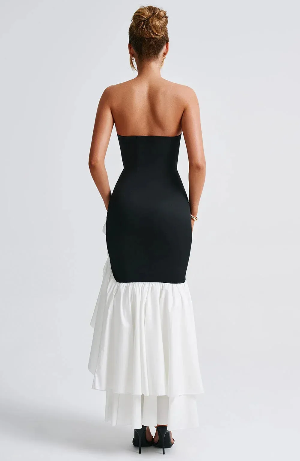 Xyrelle Sleeveless Slit Ruffle Maxi Dress