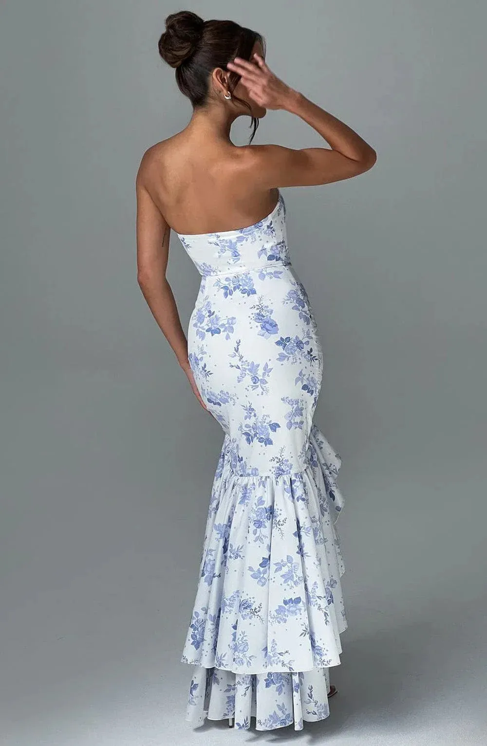 Xyrelle Sleeveless Slit Ruffle Maxi Dress