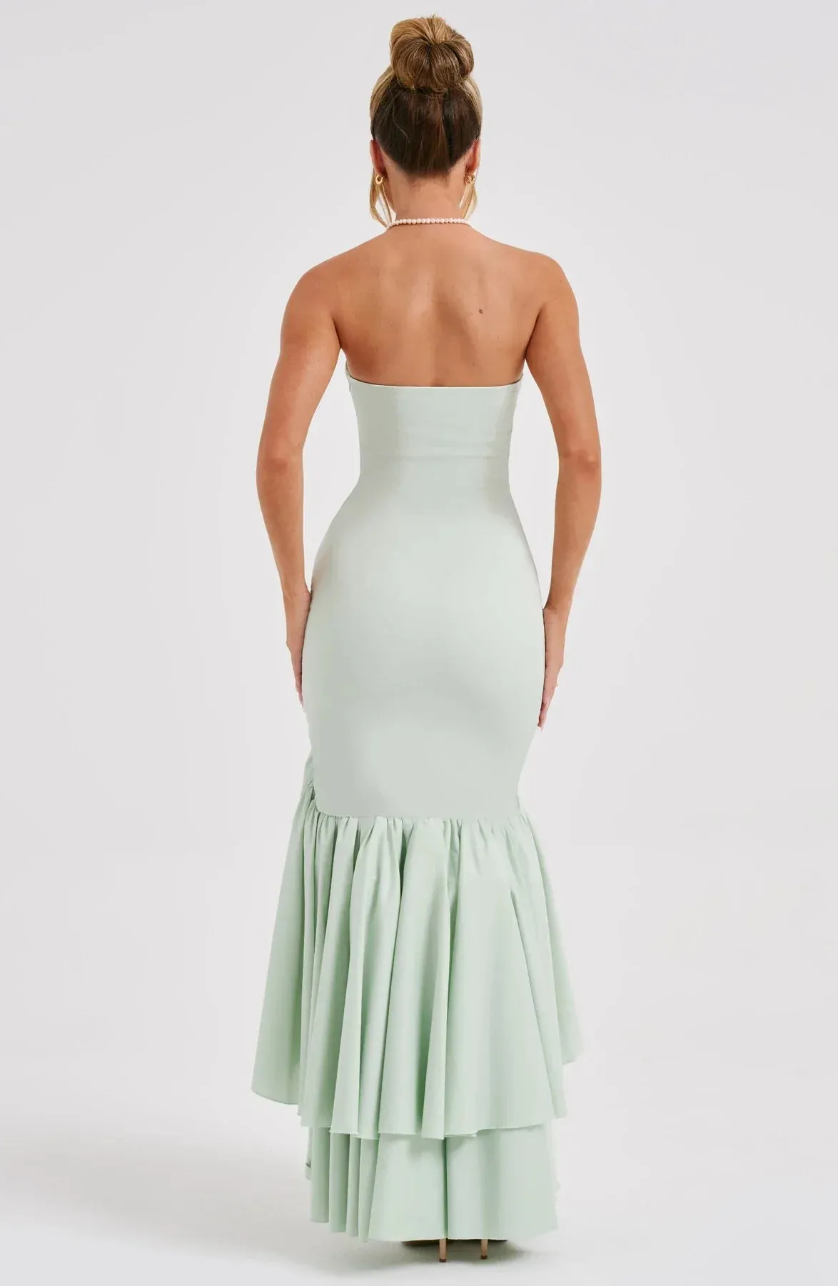 Xyrelle Sleeveless Slit Ruffle Maxi Dress